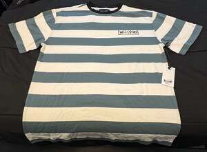 Welcome Thicc Stripe Bone/Atlantic Knit T-Shirt